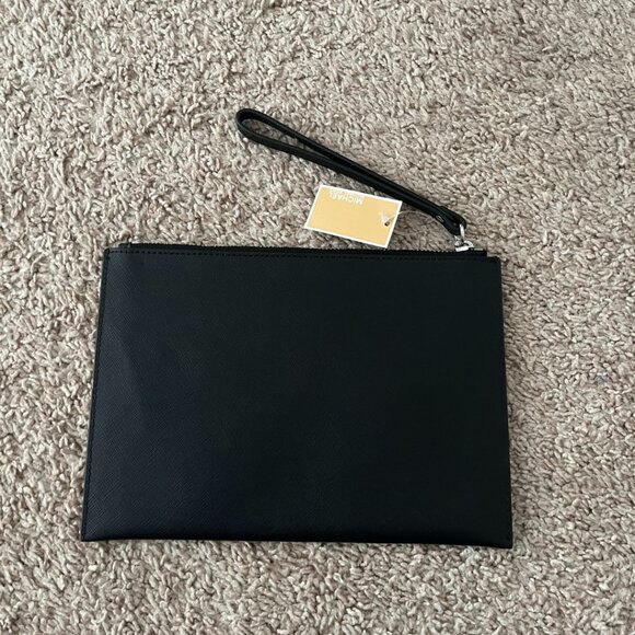 🆕NWT Michael Kors Black Studded Wristlet with Silver Hardware - Picture 3 of 4